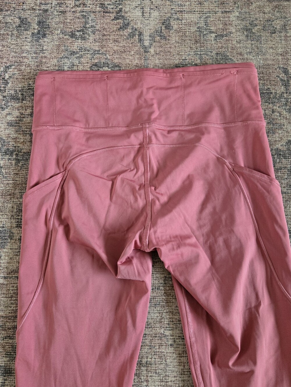 Lululemon Fast and Free High Rise Tight Leggings Pockets 25" Cool Cherry Tint 8 - Picture 9 of 10